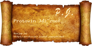 Protovin József névjegykártya